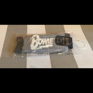 NWT David Bowie Junk Food Grey & White Long Socks